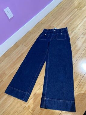 H&M Dark Blue Wide-Leg Women’s Jeans